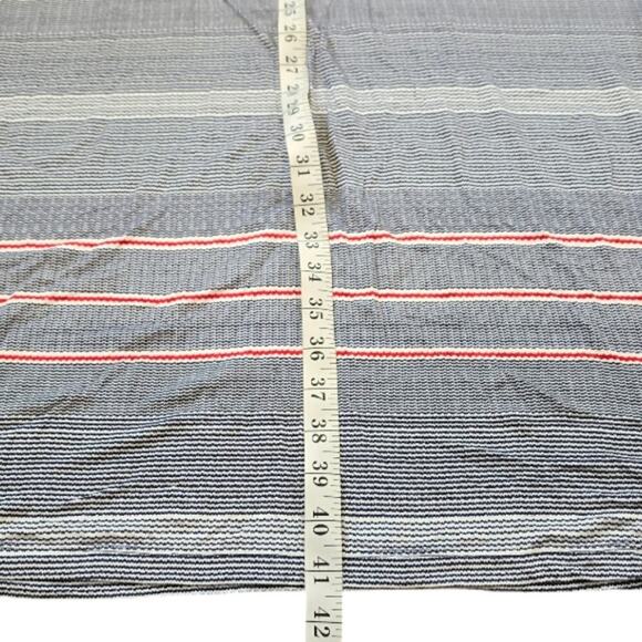 Striped Maxi Skirt Blue Gray‎ Pink Drawstring Waist Casual Comfortable Everyday - Picture 3 of 7